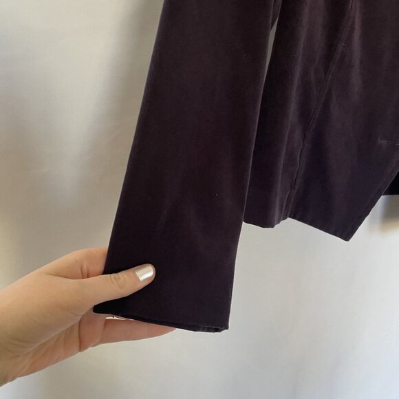 Requirements purple velvet texture women's size S business casual blazer buttons - Picture 5 of 7